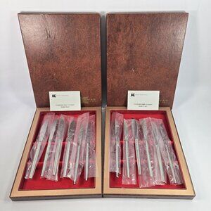 Vintage MCM Kalmar Designs Knife Sets Stainless Steel Italy NOS Steak Knives